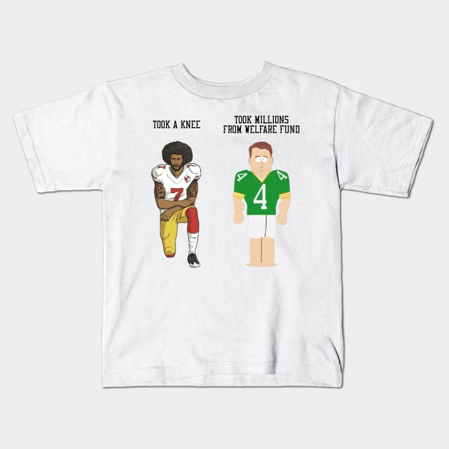 Colin Kaepernick & Brett Favre SouthPark Kids T-Shirt by MAR-A-LAGO RAIDERS